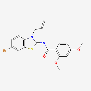 molecular formula C19H17BrN2O3S B2591711 (Z)-N-(3-allyl-6-bromobenzo[d]thiazol-2(3H)-ylidene)-2,4-dimethoxybenzamide CAS No. 865175-08-2