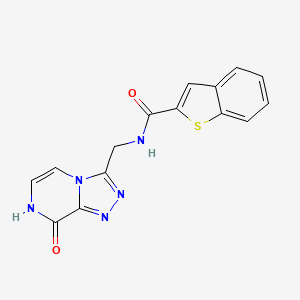 molecular formula C15H11N5O2S B2591719 N-((8-ヒドロキシ-[1,2,4]トリアゾロ[4,3-a]ピラジン-3-イル)メチル)ベンゾ[b]チオフェン-2-カルボキサミド CAS No. 2034325-25-0