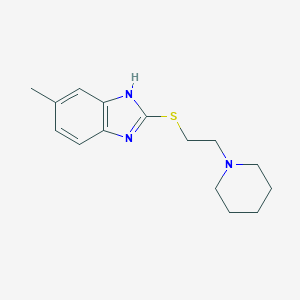 molecular formula C15H21N3S B259172 6-methyl-2-(2-piperidin-1-ylethylsulfanyl)-1H-benzimidazole 