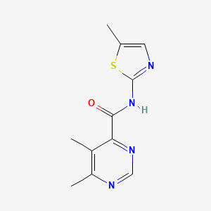 5,6-Dimethyl-N-(5-methyl-1,3-thiazol-2-yl)pyrimidine-4-carboxamide