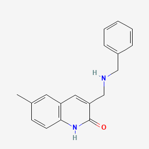 3-(Benzylamino-methyl)-6-methyl-1H-quinolin-2-one