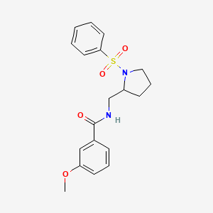 3-methoxy-N-((1-(phenylsulfonyl)pyrrolidin-2-yl)methyl)benzamide