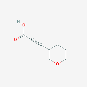 molecular formula C8H10O3 B2591732 3-(Oxan-3-yl)prop-2-ynoic acid CAS No. 1339388-27-0