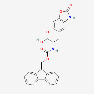 molecular formula C25H20N2O6 B2591733 2-({[(9H-fluoren-9-yl)methoxy]carbonyl}amino)-3-(2-oxo-2,3-dihydro-1,3-benzoxazol-5-yl)propanoic acid CAS No. 2171799-28-1