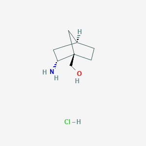 molecular formula C8H16ClNO B2591735 [(1R,2R,4R)-2-Amino-1-bicyclo[2.2.1]heptanyl]methanol;hydrochloride CAS No. 2287237-68-5