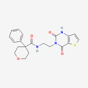 N-(2-(2,4-dioxo-1,2-dihydrothieno[3,2-d]pyrimidin-3(4H)-yl)ethyl)-4-phenyltetrahydro-2H-pyran-4-carboxamide