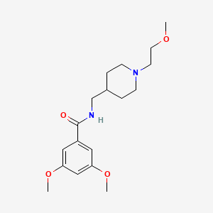molecular formula C18H28N2O4 B2591743 3,5-dimethoxy-N-((1-(2-methoxyethyl)piperidin-4-yl)methyl)benzamide CAS No. 954076-33-6