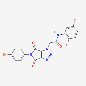 2-(5-(4-bromophenyl)-4,6-dioxo-4,5,6,6a-tetrahydropyrrolo[3,4-d][1,2,3]triazol-1(3aH)-yl)-N-(2,5-difluorophenyl)acetamide