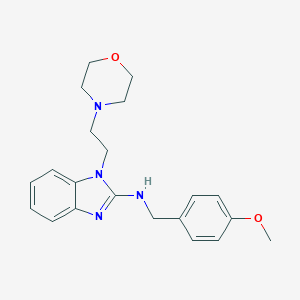 molecular formula C21H26N4O2 B259175 (4-Methoxy-benzyl)-[1-(2-morpholin-4-yl-ethyl)-1H-benzoimidazol-2-yl]-amine 