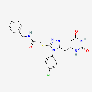 N-benzyl-2-[[4-(4-chlorophenyl)-5-[(2,4-dioxo-1H-pyrimidin-6-yl)methyl]-1,2,4-triazol-3-yl]sulfanyl]acetamide