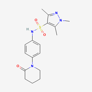 1,3,5-trimethyl-N-(4-(2-oxopiperidin-1-yl)phenyl)-1H-pyrazole-4-sulfonamide
