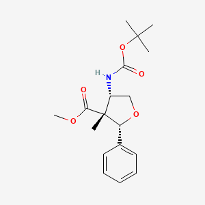 methyl (2R,3R,4S)-4-{[(tert-butoxy)carbonyl]amino}-3-methyl-2-phenyloxolane-3-carboxylate