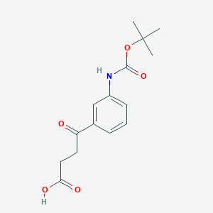 molecular formula C15H19NO5 B2591757 4-[3-[(2-Methylpropan-2-yl)oxycarbonylamino]phenyl]-4-oxobutanoic acid CAS No. 2287311-32-2