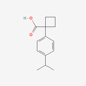 molecular formula C14H18O2 B2591761 1-[4-(Propan-2-yl)phenyl]cyclobutane-1-carboxylic acid CAS No. 926187-55-5