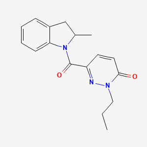 molecular formula C17H19N3O2 B2591765 6-(2-Methylindolin-1-carbonyl)-2-propylpyridazin-3(2H)-on CAS No. 1049563-38-3