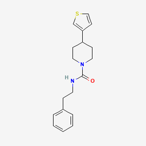 molecular formula C18H22N2OS B2591768 N-phenethyl-4-(thiophen-3-yl)piperidine-1-carboxamide CAS No. 1396851-98-1