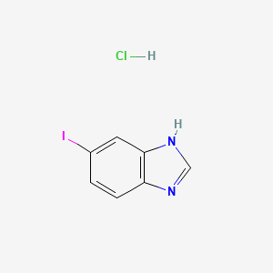 molecular formula C7H6ClIN2 B2591776 6-碘-1H-苯并咪唑；盐酸盐 CAS No. 2580236-99-1
