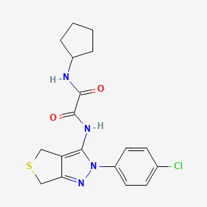 N'-[2-(4-chlorophenyl)-4,6-dihydrothieno[3,4-c]pyrazol-3-yl]-N-cyclopentyloxamide