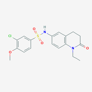 molecular formula C18H19ClN2O4S B2591781 3-chloro-N-(1-ethyl-2-oxo-1,2,3,4-tetrahydroquinolin-6-yl)-4-methoxybenzenesulfonamide CAS No. 921888-90-6