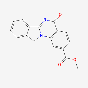 molecular formula C17H12N2O3 B2591786 methyl 5-oxo-5H,11H-isoindolo[2,1-a]quinazoline-2-carboxylate CAS No. 327106-16-1