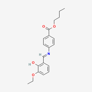 molecular formula C20H23NO4 B2591791 butyl 4-{[(1E)-(3-ethoxy-2-hydroxyphenyl)methylene]amino}benzoate CAS No. 1232820-38-0