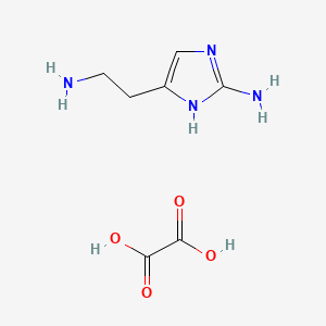 molecular formula C7H12N4O4 B2591793 5-(2-aminoethyl)-1H-imidazol-2-amine, oxalic acid CAS No. 1989659-34-8