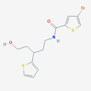4-bromo-N-(5-hydroxy-3-(thiophen-2-yl)pentyl)thiophene-2-carboxamide