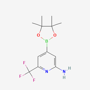 4-(4,4,5,5-Tetramethyl-1,3,2-dioxaborolan-2-yl)-6-(trifluoromethyl)pyridin-2-amine
