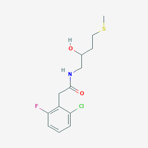 molecular formula C13H17ClFNO2S B2591797 2-(2-Chloro-6-fluorophenyl)-N-(2-hydroxy-4-methylsulfanylbutyl)acetamide CAS No. 2320884-63-5