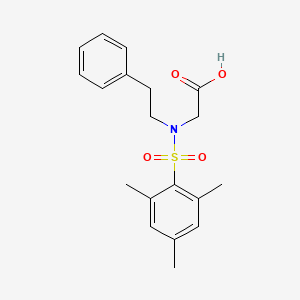 molecular formula C19H23NO4S B2591798 N-(2-phenylethyl)-N-[(2,4,6-trimethylphenyl)sulfonyl]glycine CAS No. 702650-25-7