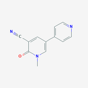 molecular formula C12H9N3O B259180 1-Methyl-2-oxo-5-pyridin-4-ylpyridine-3-carbonitrile 