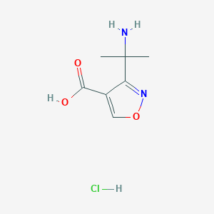 3-(2-Aminopropan-2-yl)isoxazole-4-carboxylic acid hydrochloride