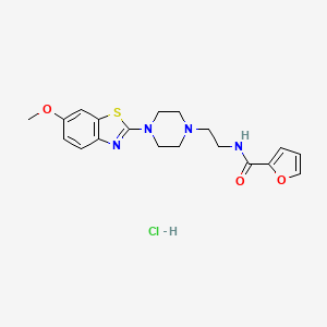 N-(2-(4-(6-methoxybenzo[d]thiazol-2-yl)piperazin-1-yl)ethyl)furan-2-carboxamide hydrochloride