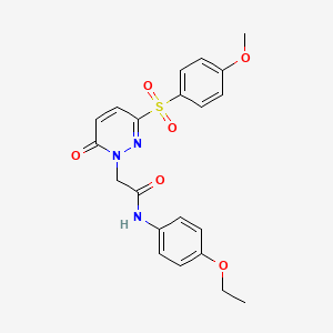 molecular formula C21H21N3O6S B2591806 N-(4-ethoxyphenyl)-2-(3-((4-methoxyphenyl)sulfonyl)-6-oxopyridazin-1(6H)-yl)acetamide CAS No. 1251559-72-4