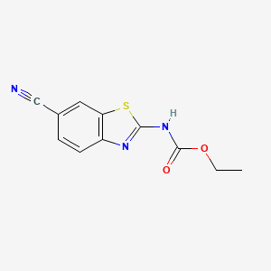molecular formula C11H9N3O2S B2591812 Ethyl N-(6-cyano-1,3-benzothiazol-2-yl)carbamate CAS No. 2140317-00-4