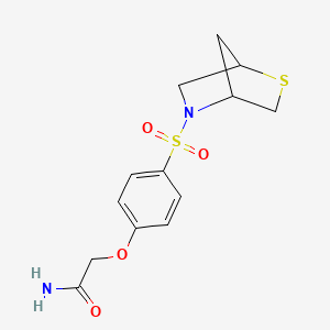 2-(4-(2-Thia-5-azabicyclo[2.2.1]heptan-5-ylsulfonyl)phenoxy)acetamide