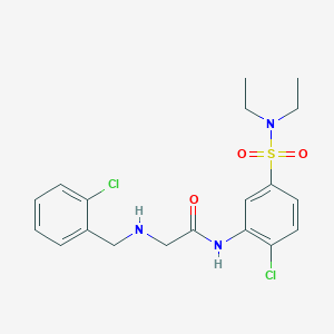N-[2-chloro-5-(diethylsulfamoyl)phenyl]-2-[(2-chlorophenyl)methylamino]acetamide