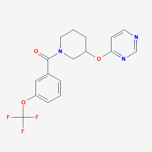 (3-(Pyrimidin-4-yloxy)piperidin-1-yl)(3-(trifluoromethoxy)phenyl)methanone