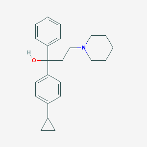 molecular formula C23H29NO B259182 1-(4-Cyclopropylphenyl)-1-phenyl-3-(1-piperidinyl)-1-propanol 