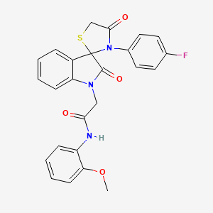 2-(3'-(4-fluorophenyl)-2,4'-dioxospiro[indoline-3,2'-thiazolidin]-1-yl)-N-(2-methoxyphenyl)acetamide