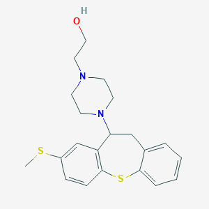 molecular formula C21H26N2OS2 B259183 2-{4-[8-(Methylsulfanyl)-10,11-dihydrodibenzo[b,f]thiepin-10-yl]-1-piperazinyl}ethanol 