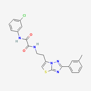 N1-(3-chlorophenyl)-N2-(2-(2-(m-tolyl)thiazolo[3,2-b][1,2,4]triazol-6-yl)ethyl)oxalamide
