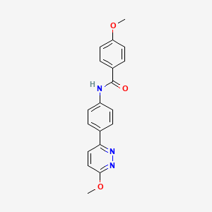 4-methoxy-N-(4-(6-methoxypyridazin-3-yl)phenyl)benzamide