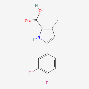 molecular formula C12H9F2NO2 B2591839 5-(3,4-二氟苯基)-3-甲基-1H-吡咯-2-羧酸 CAS No. 2111067-88-8