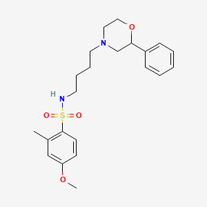 4-methoxy-2-methyl-N-(4-(2-phenylmorpholino)butyl)benzenesulfonamide