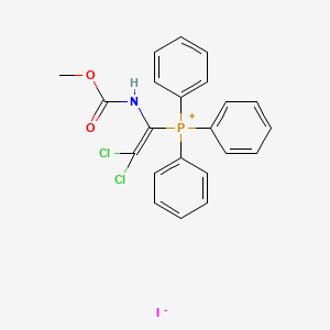 molecular formula C22H19Cl2INO2P B2591845 (2,2-Dichloro-1-((methoxycarbonyl)amino)vinyl)triphenylphosphonium iodide CAS No. 55630-09-6