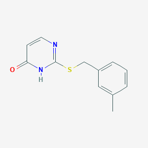molecular formula C12H12N2OS B259185 2-[(3-methylbenzyl)sulfanyl]-4(3H)-pyrimidinone 