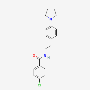 4-chloro-N-(4-(pyrrolidin-1-yl)phenethyl)benzamide