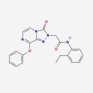 molecular formula C21H19N5O3 B2591852 N-(2-ethylphenyl)-2-(3-oxo-8-phenoxy-[1,2,4]triazolo[4,3-a]pyrazin-2(3H)-yl)acetamide CAS No. 1251590-93-8