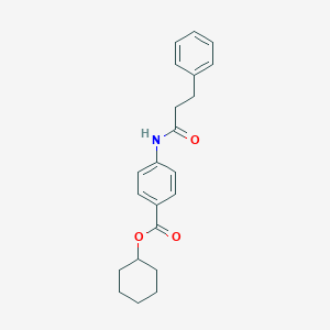 molecular formula C22H25NO3 B259186 Cyclohexyl 4-[(3-phenylpropanoyl)amino]benzoate 